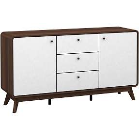 Caitlin skænk - valnødlook og hvid