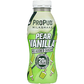 Proteinmilkshake m. pære- og vaniljesmag u. tilsat sukker laktosefri