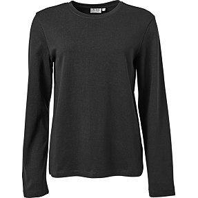 VRS dame T-shirt langærmet str. XL - sort