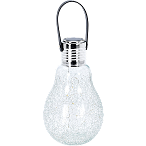 Lone solar lanterne med håndtag 25 cm - sort