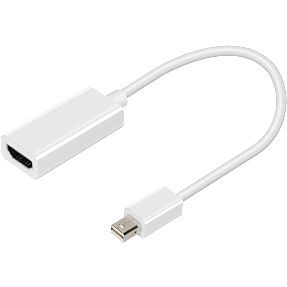 HDMI til mini DisplayPort adapter - hvid