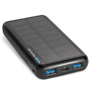 SBS Solar Power Bank 10.000mAh - sort