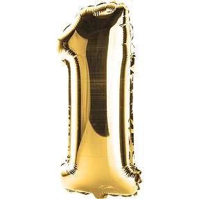 Salling folieballon "1" 35 cm - Flere varianter - Assorteret