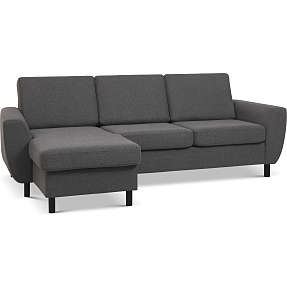 Madrid Nordic vendbar sofa med chaiselong - antracit