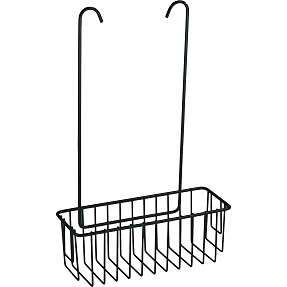 Husstål brusehylde til armatur - mat sort