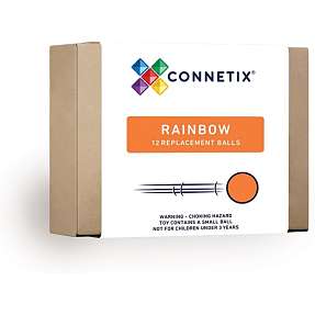 Connetix Ball Pack kugler til kuglebane 12 dele - Rainbow