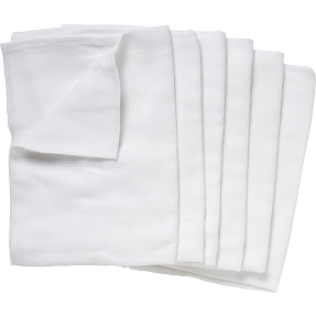 VRS baby 6-pak stofbleer - hvid