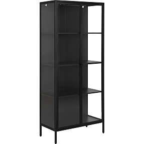 Newcastle vitrineskab - sort