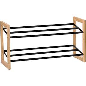 DAY skoreol med 2 hylder - sort og bambus