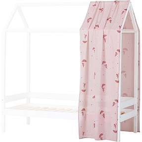 Hoppekids Ole Lukøje forhæng til husseng 70x160 cm - Rød