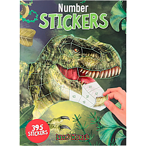 Dino World nummer stickersbog