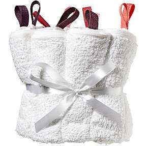 10-Pak vaskeklude - rød strop