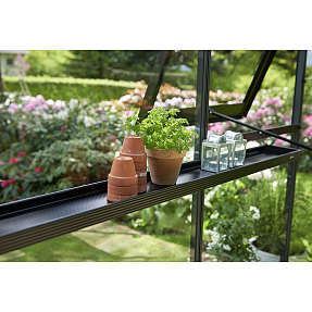 Juliana drivhushylde integreret 3 sektioner - sort