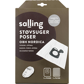 Salling støvsugerposer 5-pak til OBH Nordica