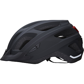 CSI Premium Cykelhjelm med lys 58-62 cm - matsort