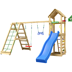 Jungle Gym Cocoon legetårn komplet inkl. klatremodul og rutjebane