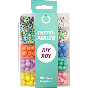 Perlesæt til smykker - pastel