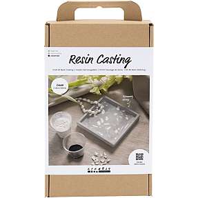 DIY kit resin støbning bakke terrazzo - sort