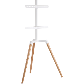 Sinox Tripod SWB7210 justerbar TV gulvstand til 50"- 65" - hvid/træ