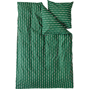 Salling sengetøj 140x200 cm - strib grøn