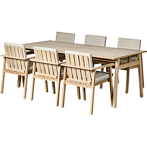 Solhøj havemøbelsæt med 6 stole