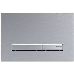 GEBERIT SIGMA50 betjeningsplade dobbeltskyl børstet krom