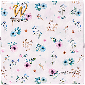 Windsor mønstrede servietter 33x33 cm 20-pak