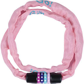 321 Go! kædelås med kode - lyserød/turkis