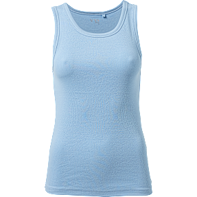 VRS dame rib tanktop str. S - lyseblå
