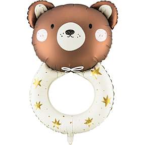 Folieballon teddyrangle 61x88 cm