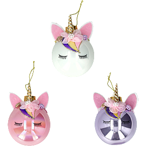 Enhjørning figurjulekugle - flere varianter - assorteret