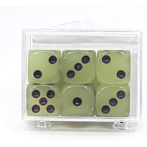 Games for fun glow in the dark 6-pak terninger