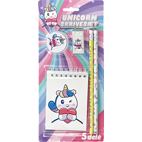 Danpen Junior skrivesæt 5 dele - unicorn