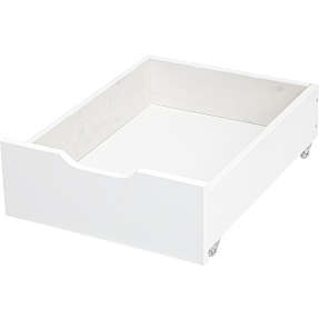 Hoppekids skuffe med hjul - hvid