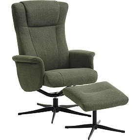 Ohio lænestol inkl. fodskammel - grøn