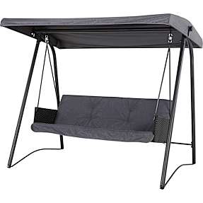 Nashville hængesofa sort/grå 220x136x181