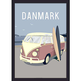 Plakat med sort ramme 21 x 29,7 cm