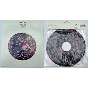 Papirslanterne Ø:20 cm - Blomsterprint