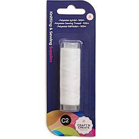 Polyester sytråd - hvid