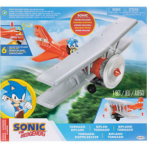 Sonic flyvemaskine m. sonic figur