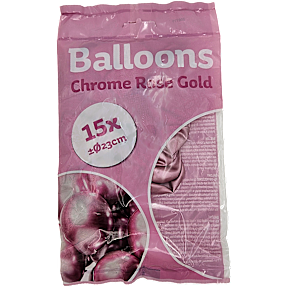 Chrome balloner Ø:23 15-pak - flere varianter - assorteret