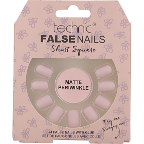 Kunstige negle Short Square Matte Periwinkle 