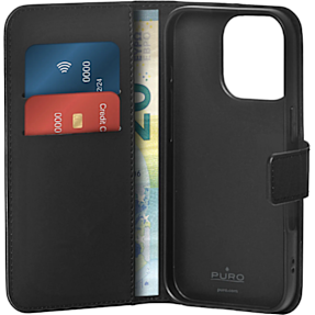 Puro iPhone 16 pro wallet - sort