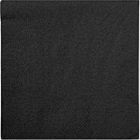 Windsor ensfarvede servietter 40x40 cm 20-pak - sort