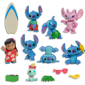 Disney Stitch figursæt med Lilo og Stitch