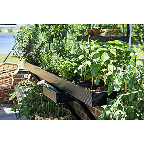 Juliana drivhusbord integreret 3 sektioner - sort