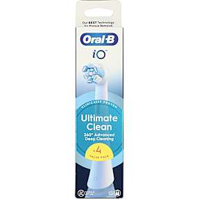 Oral-B iO Ultimate Clean tandbørstehoveder 4-pak - hvid