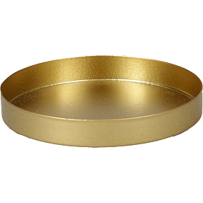 Lysfad metal D :7 x H: 1 cm - guldfarvet