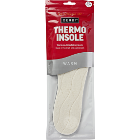 Derby termo sål str. 22/36 - hvid