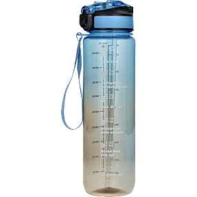 Motivationsflaske blå/orange - 1 liter